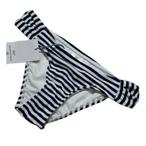 Vineyard Vines Striped Bikini Bottoms Size XS NWT Navy Blue White